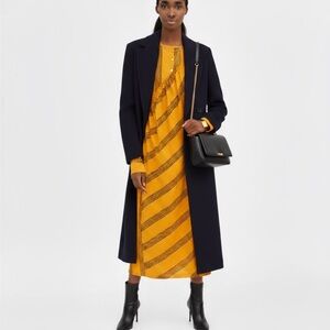 Zara Yellow Gold Asymmetrical Sheath Dress- Size L